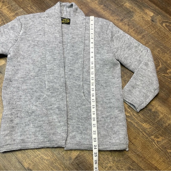 American South Side Gray 100% Alpaca Wool Open Cardigan Sweater Women's Medium - Picture 4 of 10